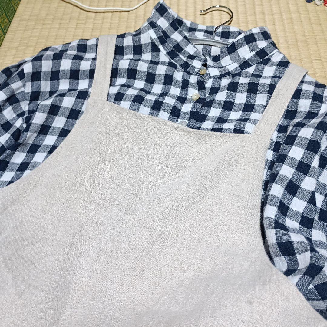 群言堂の、麻100のサロペットです。