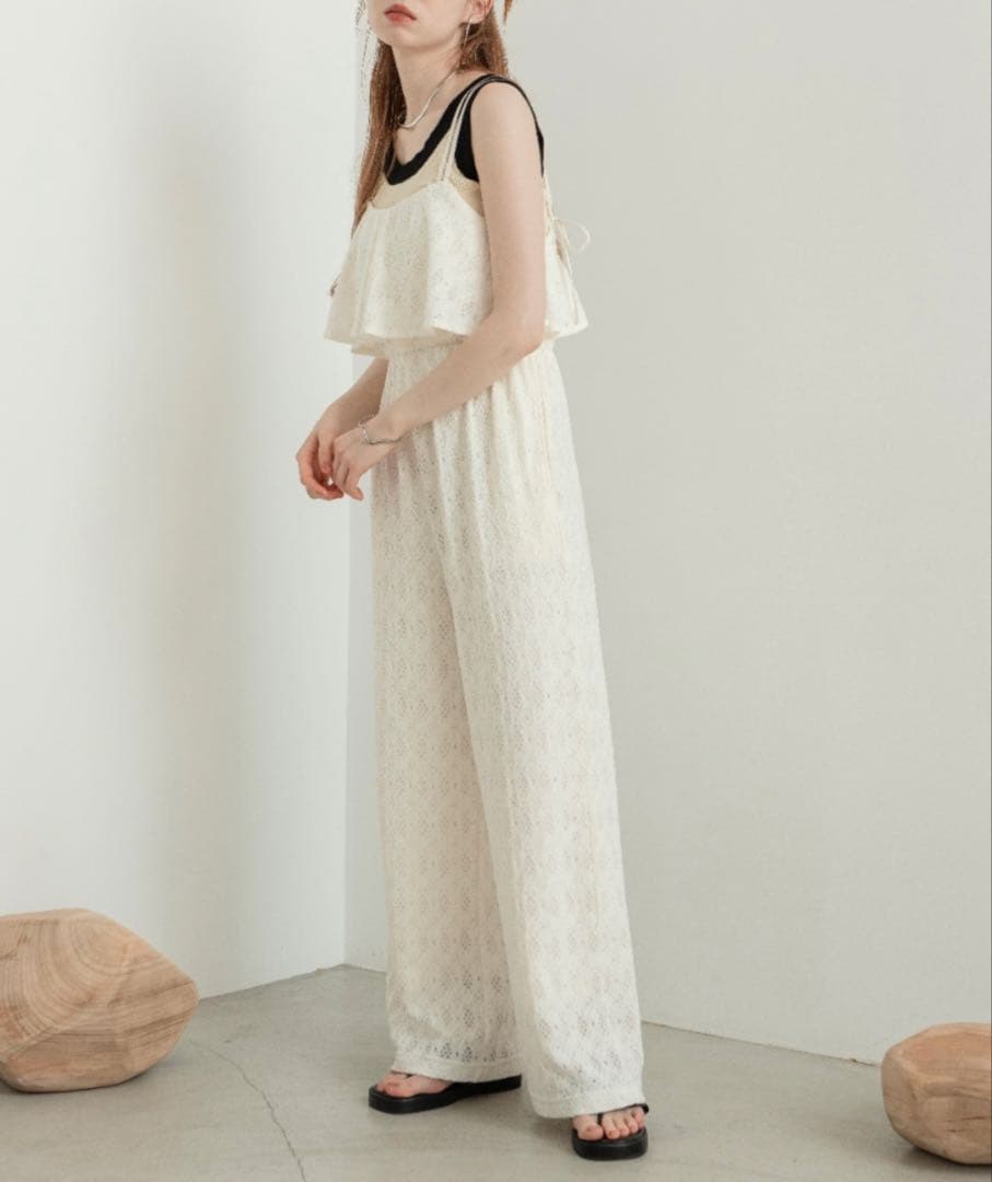 【hinari】総レースキャミロンパース