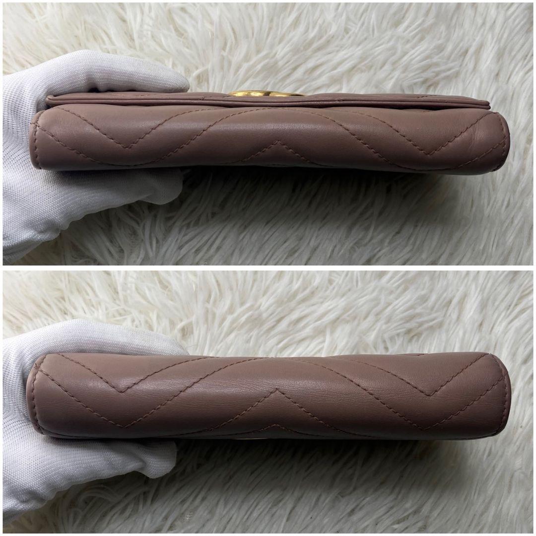極美品❤️ グッチ　GGマーモント　 コンチネンタルウォレット　ダブルG