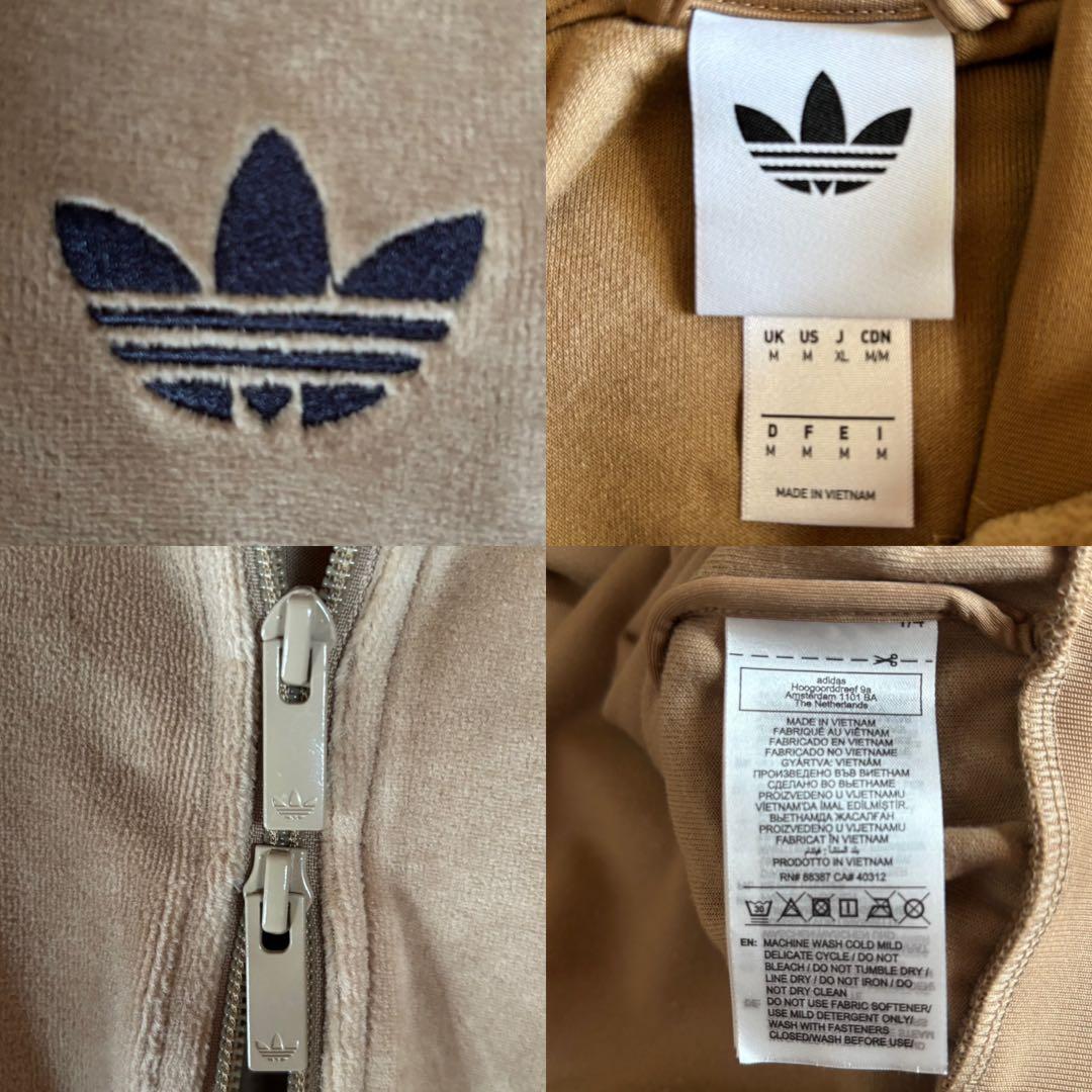 新品XL⭐️adidas アディカラー ブラウンベロア トラックトップ 風早ゆうた