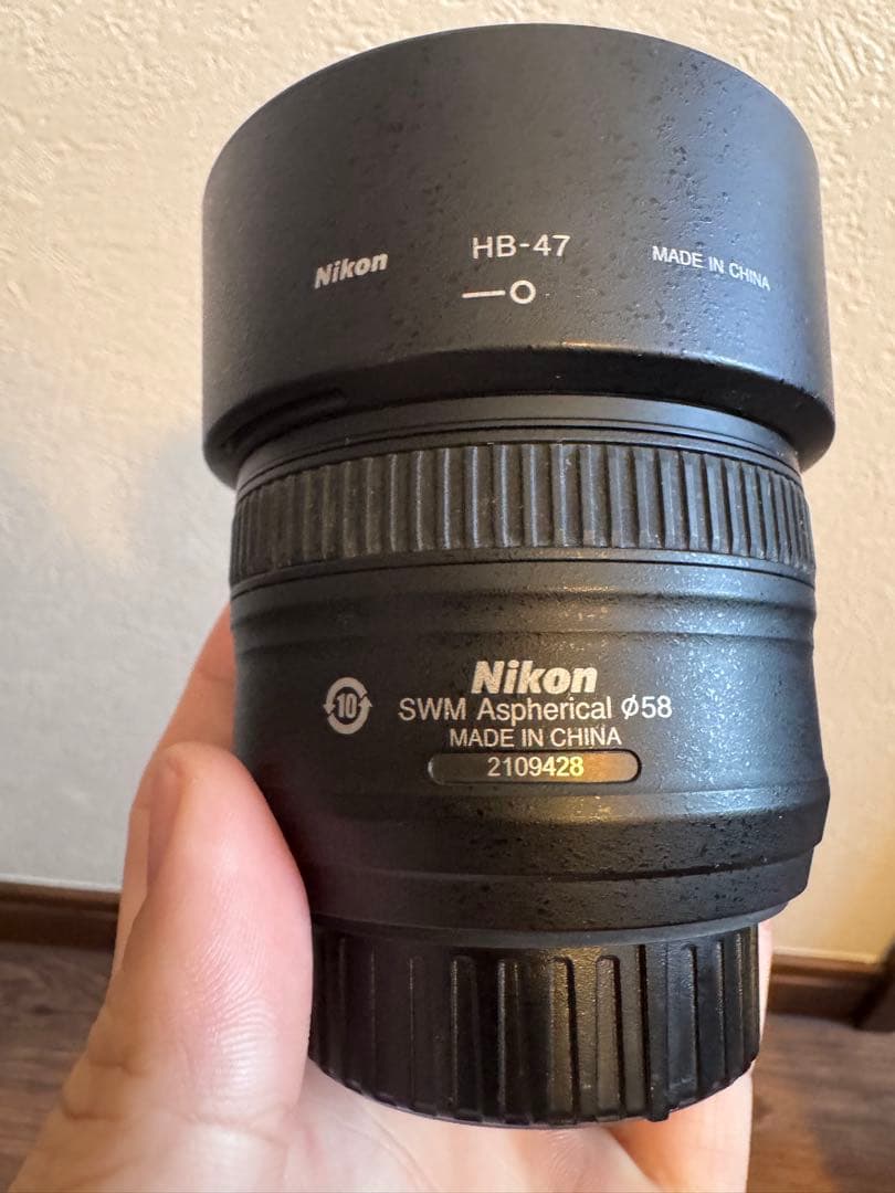 AF-S NIKKOR 50mm f1.8G フィルター付き