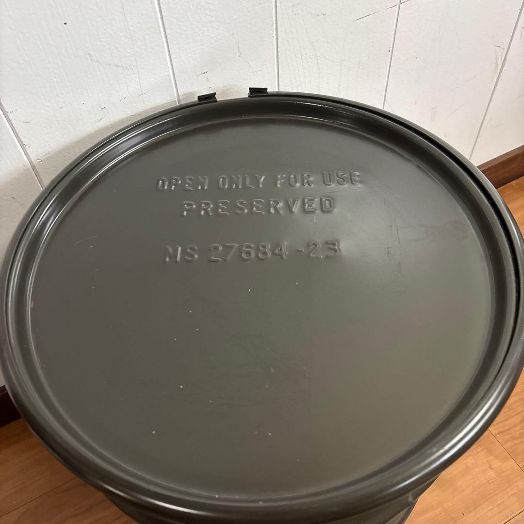 美品　米軍　実物　ペール缶　ドラム缶　ODグリーン　送料無料