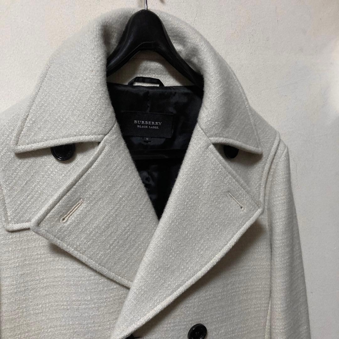 超美品 バーバリーブラック ピーコート ウールコート