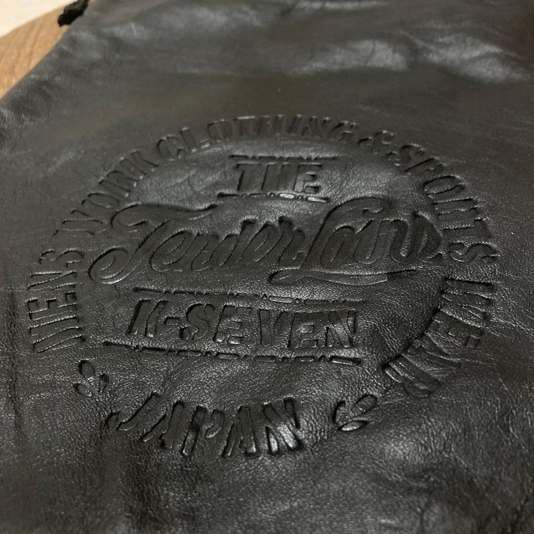 TENDERLOIN×PORTER レザー ポーチ L ブラック 巾着