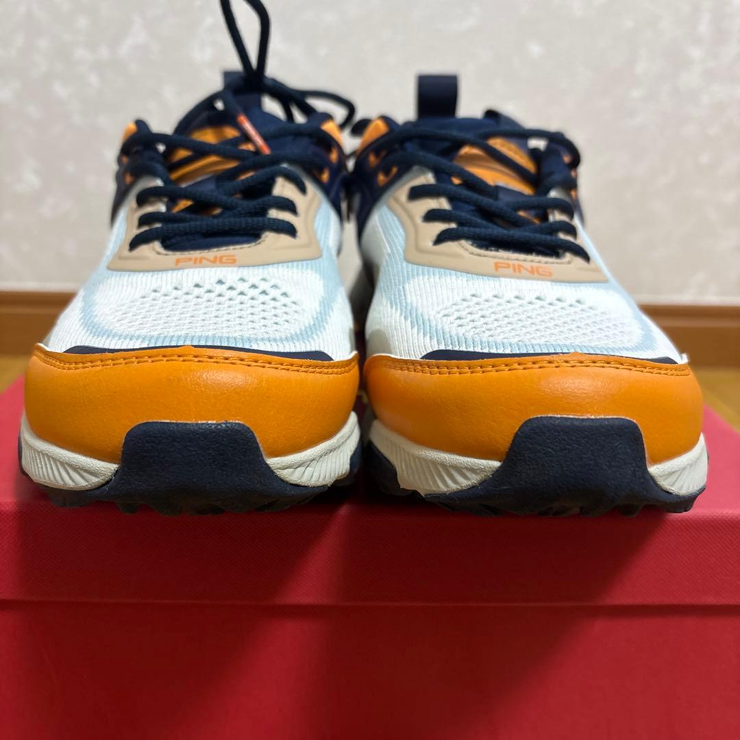 PING スパイクレスジーコントロールワンゴルフシューズ オレンジ