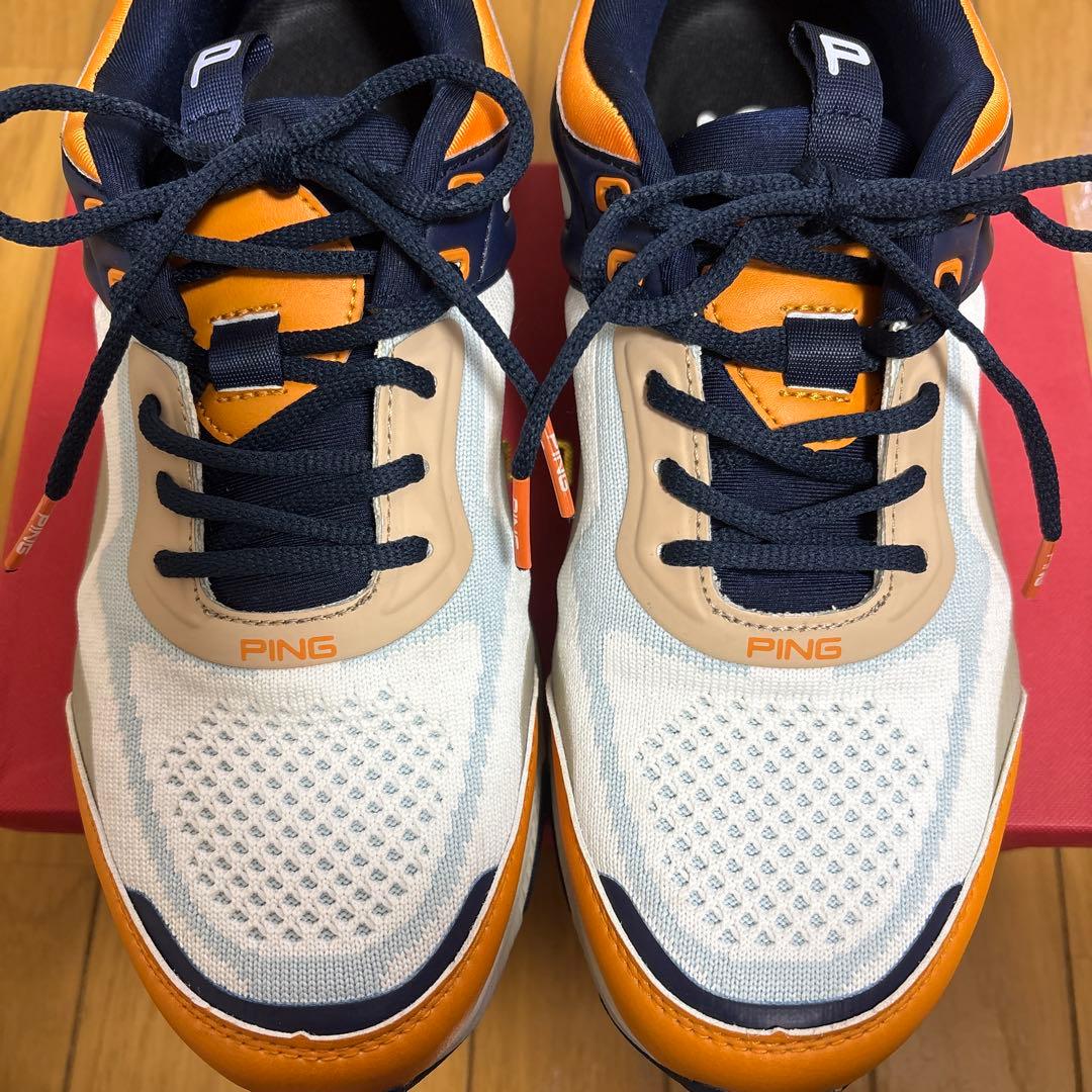 PING スパイクレスジーコントロールワンゴルフシューズ オレンジ