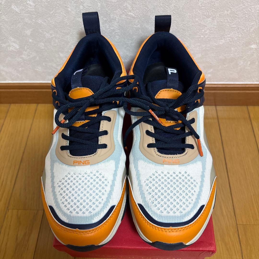 PING スパイクレスジーコントロールワンゴルフシューズ オレンジ
