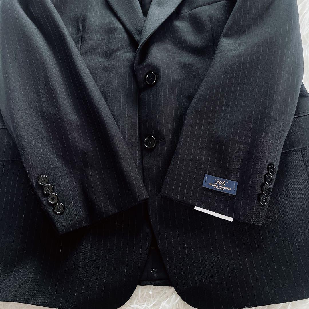新品タグ付き✨【ブルックスブラザーズ】スーツ 黒 ストライプ 上40下W36