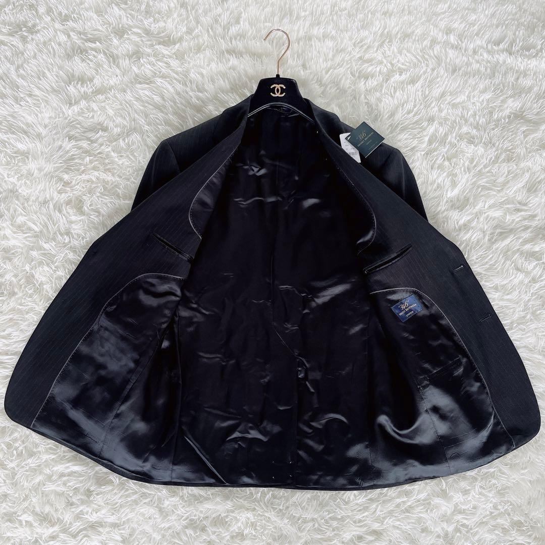 新品タグ付き✨【ブルックスブラザーズ】スーツ 黒 ストライプ 上40下W36