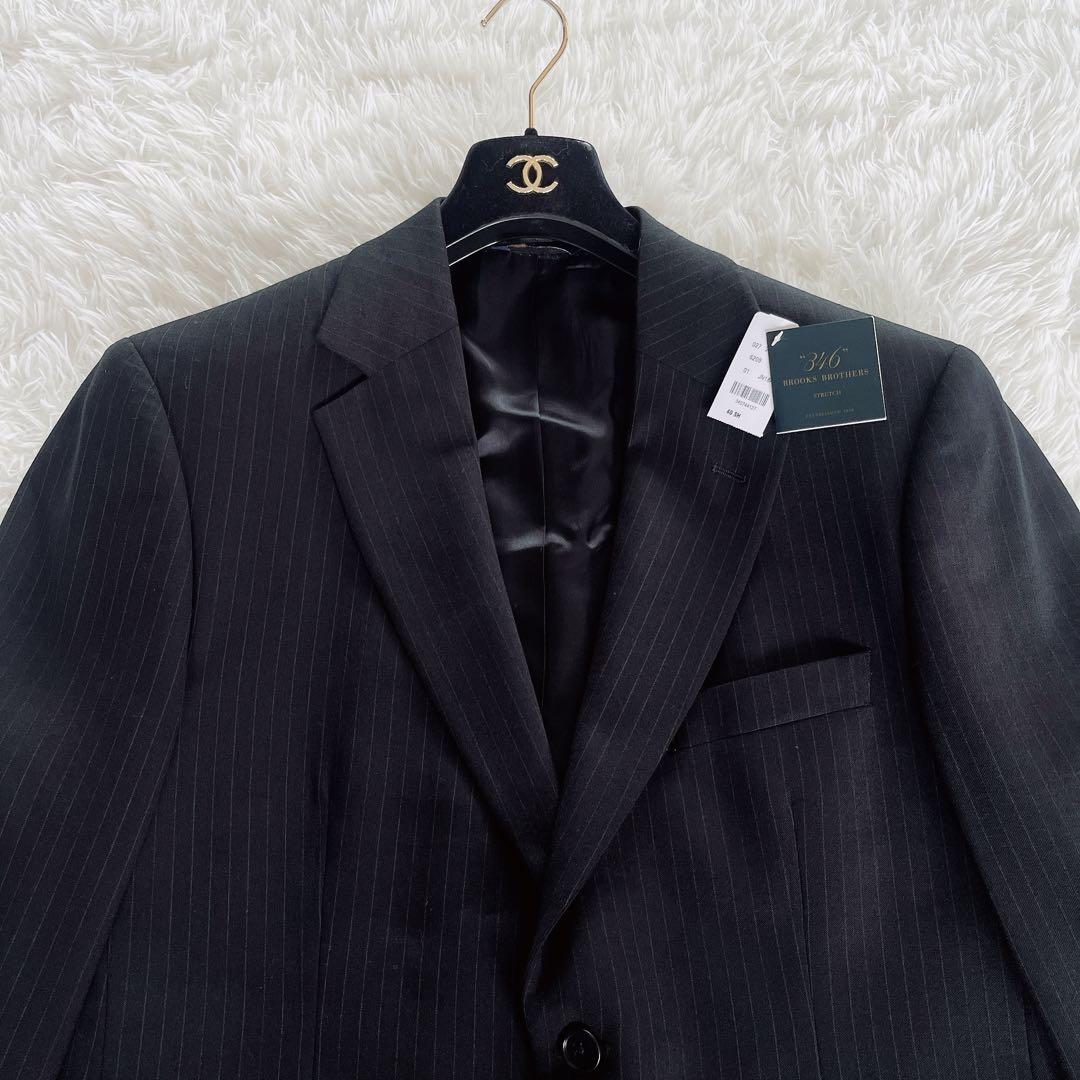 新品タグ付き✨【ブルックスブラザーズ】スーツ 黒 ストライプ 上40下W36