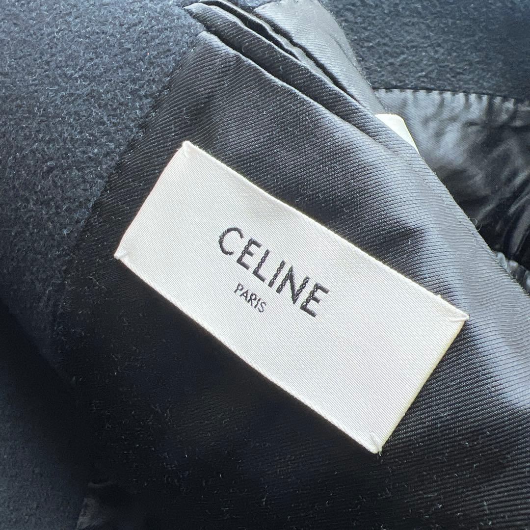 極美品　CELINEカシミヤ100％ロング　コート　静謐を纏う　究極　ブラック