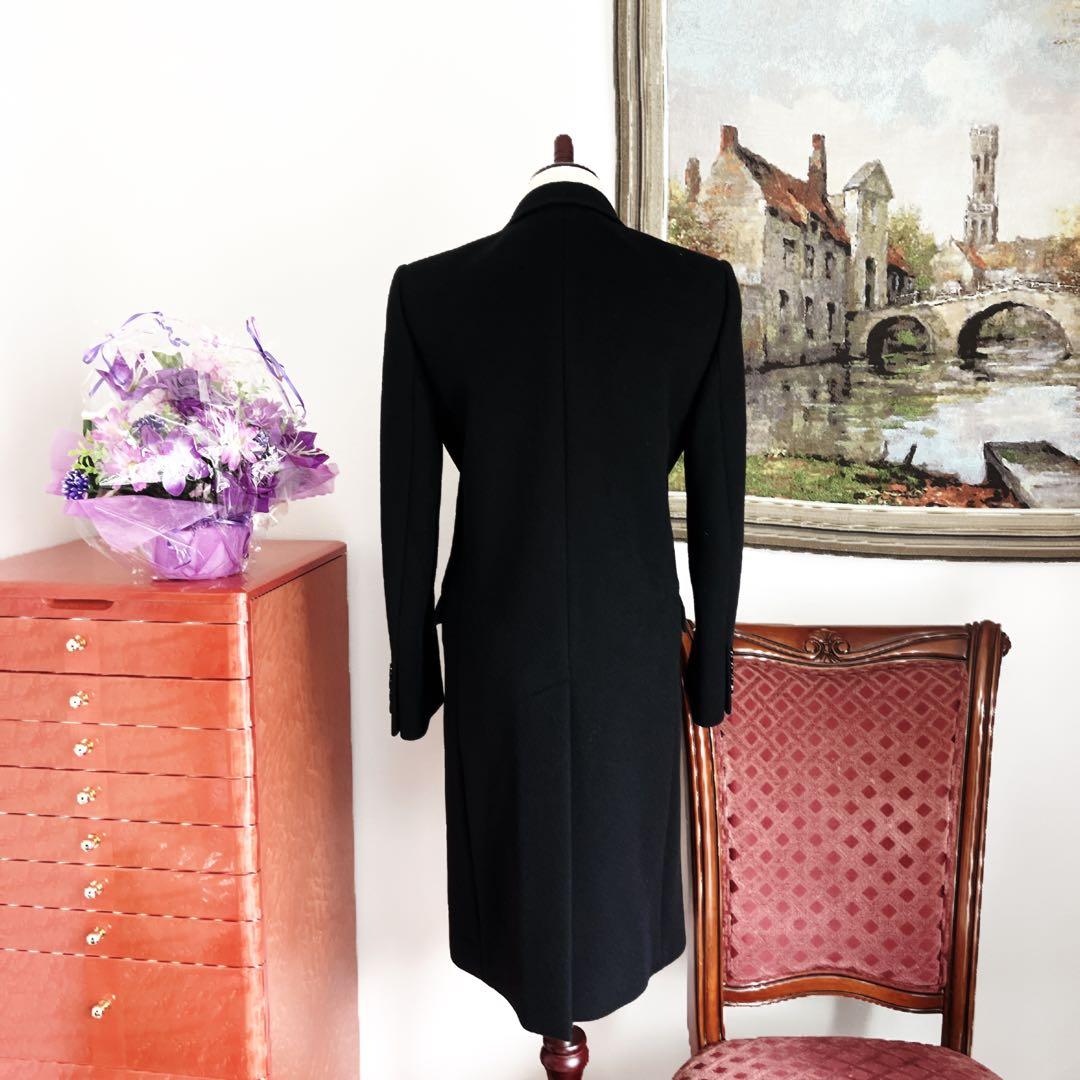 極美品　CELINEカシミヤ100％ロング　コート　静謐を纏う　究極　ブラック