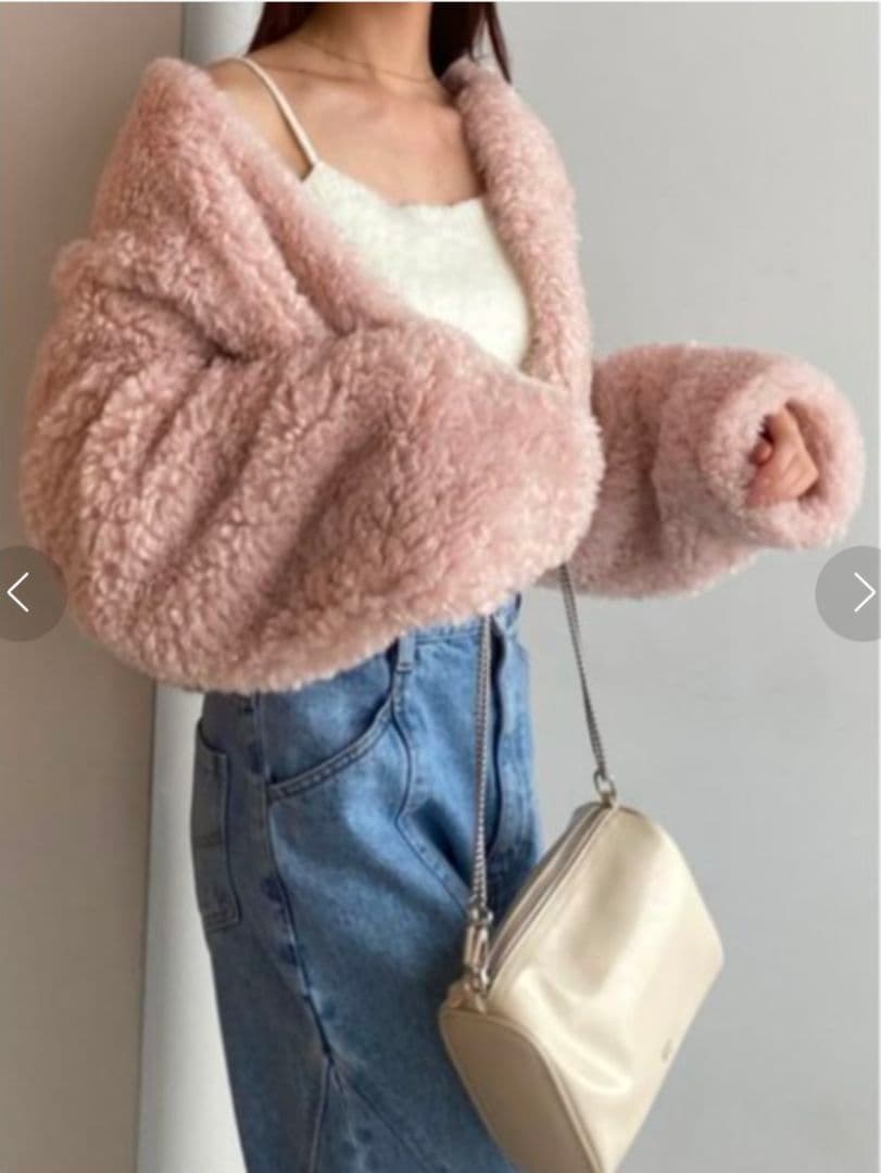 SNIDEL　Sustainableショートボアコート