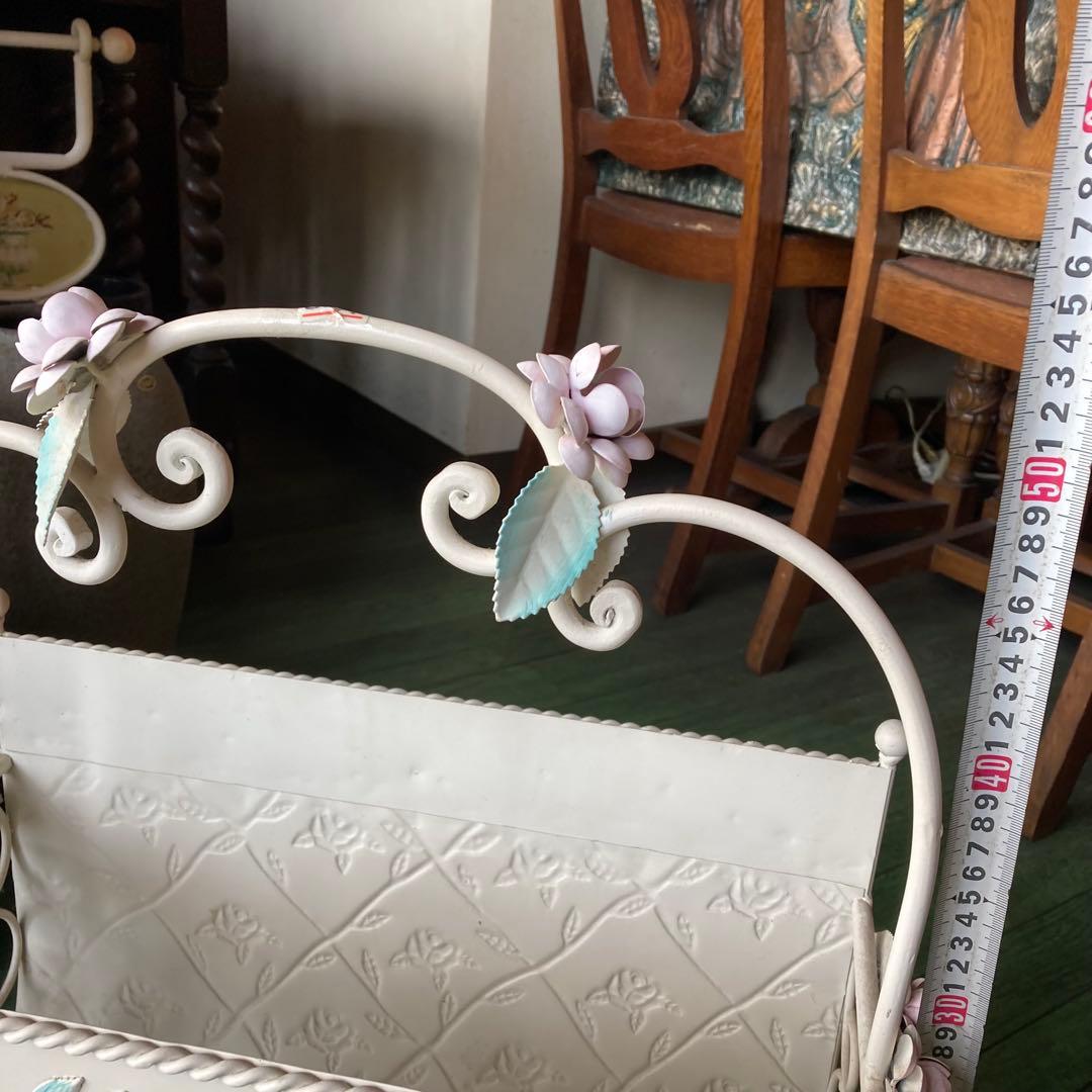 湯布院アンティーク イタリア ロココ調 ブックスタンド アイアン家具 姫家具