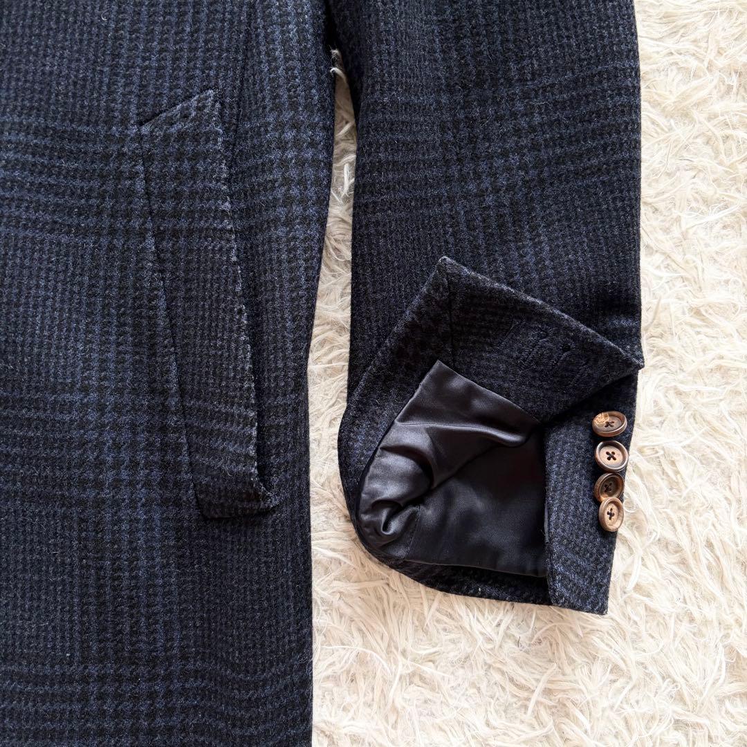 <ハンガー>LARDINI ネイビー ウール チェスターコート 44
