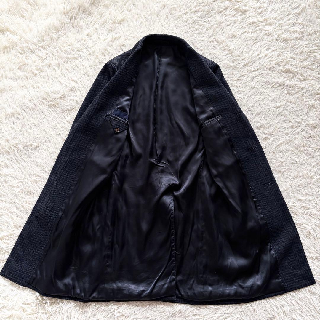 <ハンガー>LARDINI ネイビー ウール チェスターコート 44