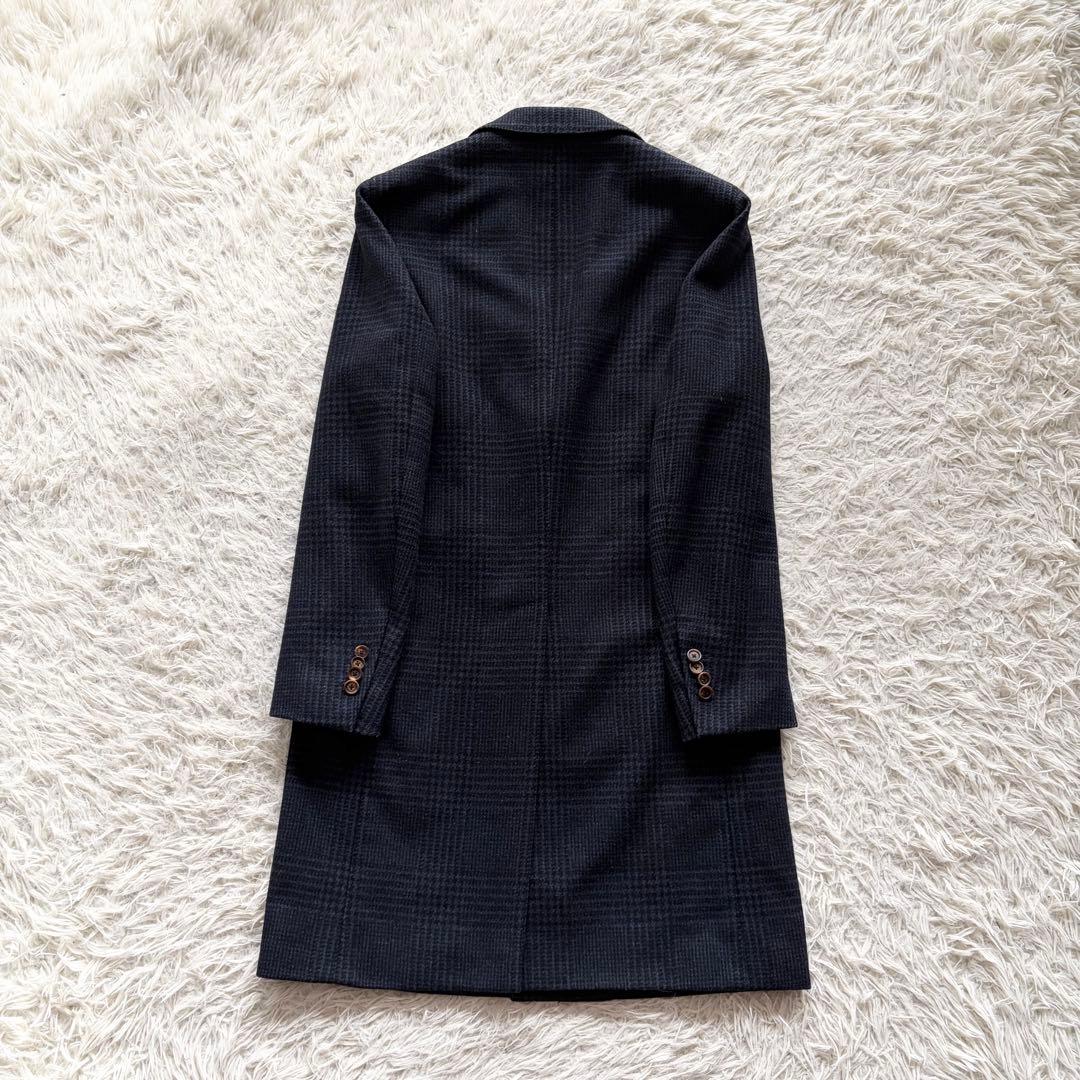 <ハンガー>LARDINI ネイビー ウール チェスターコート 44