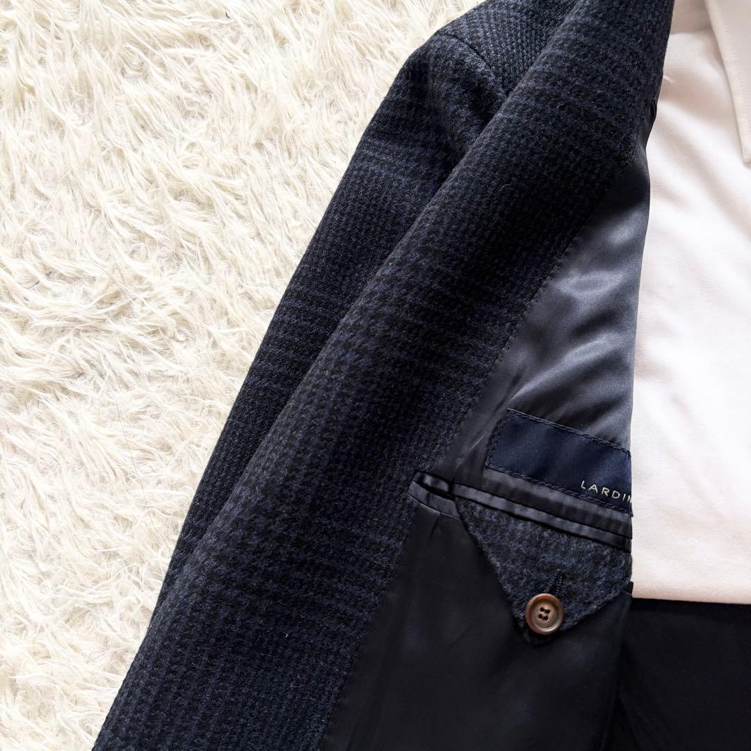 <ハンガー>LARDINI ネイビー ウール チェスターコート 44