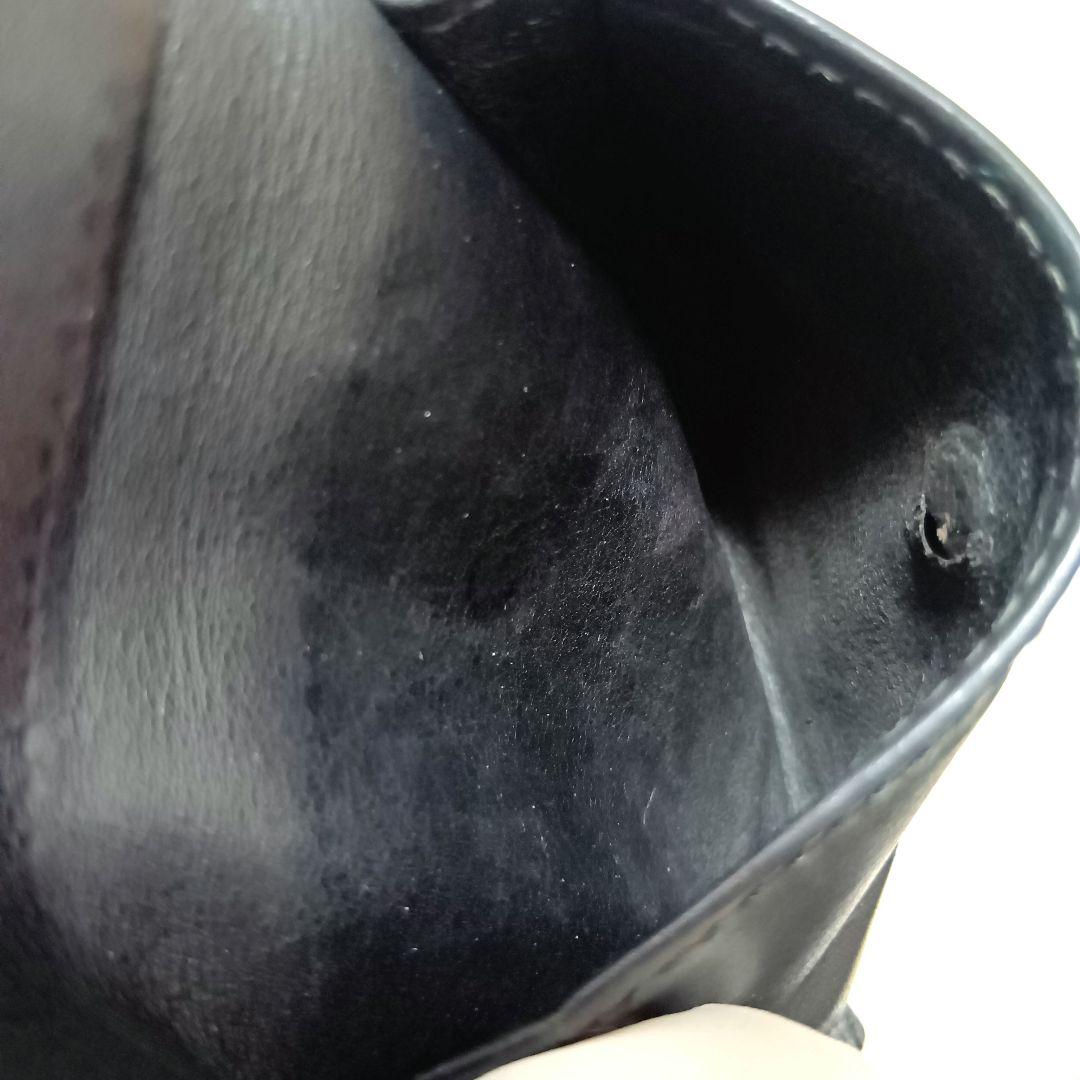 グッチ　二つ折り財布　シマレザー　インターロッキング　ブラック　正規品