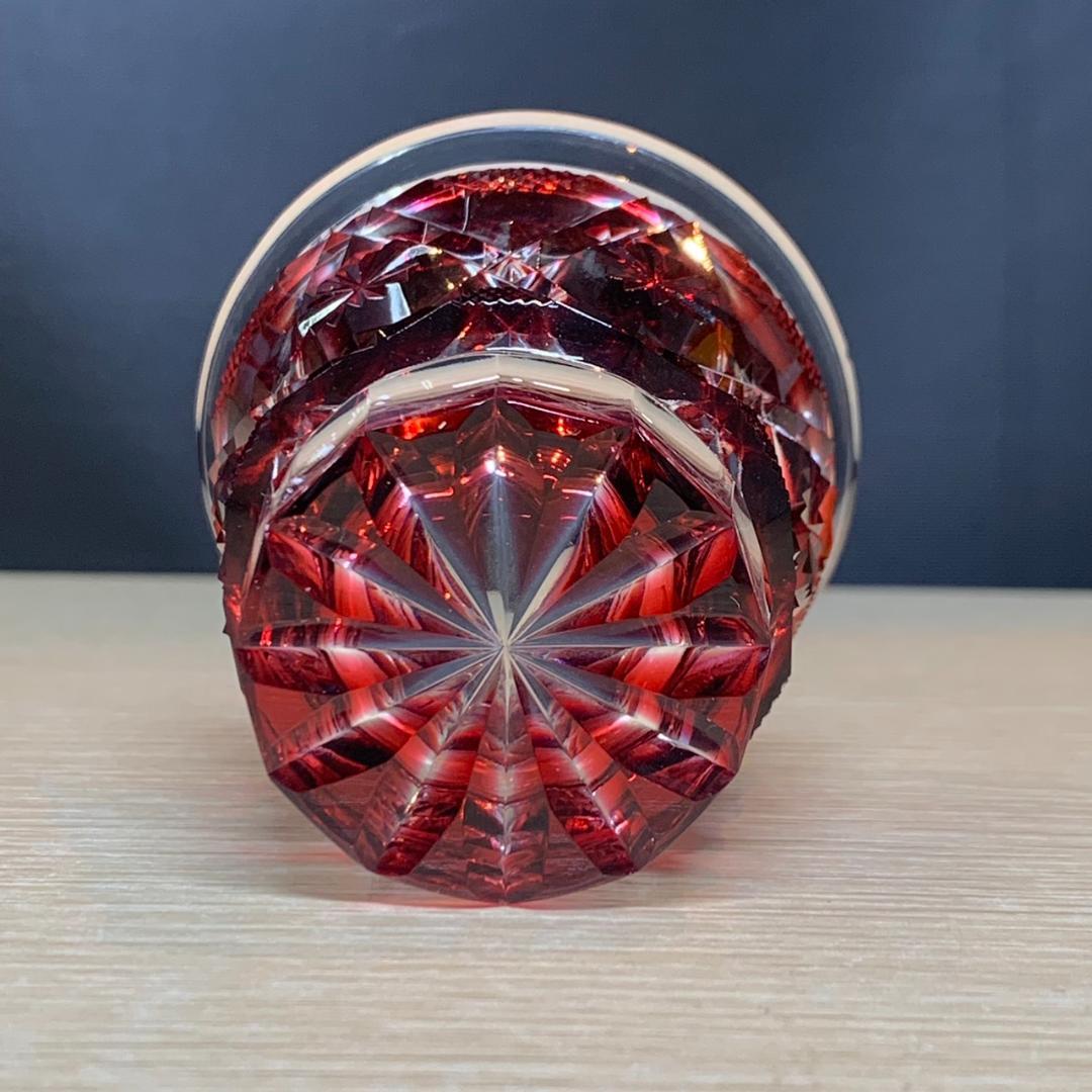 ★新品訳アリ！ 島津薩摩切子 冷酒グラス 手作り 薩摩ガラス工芸作