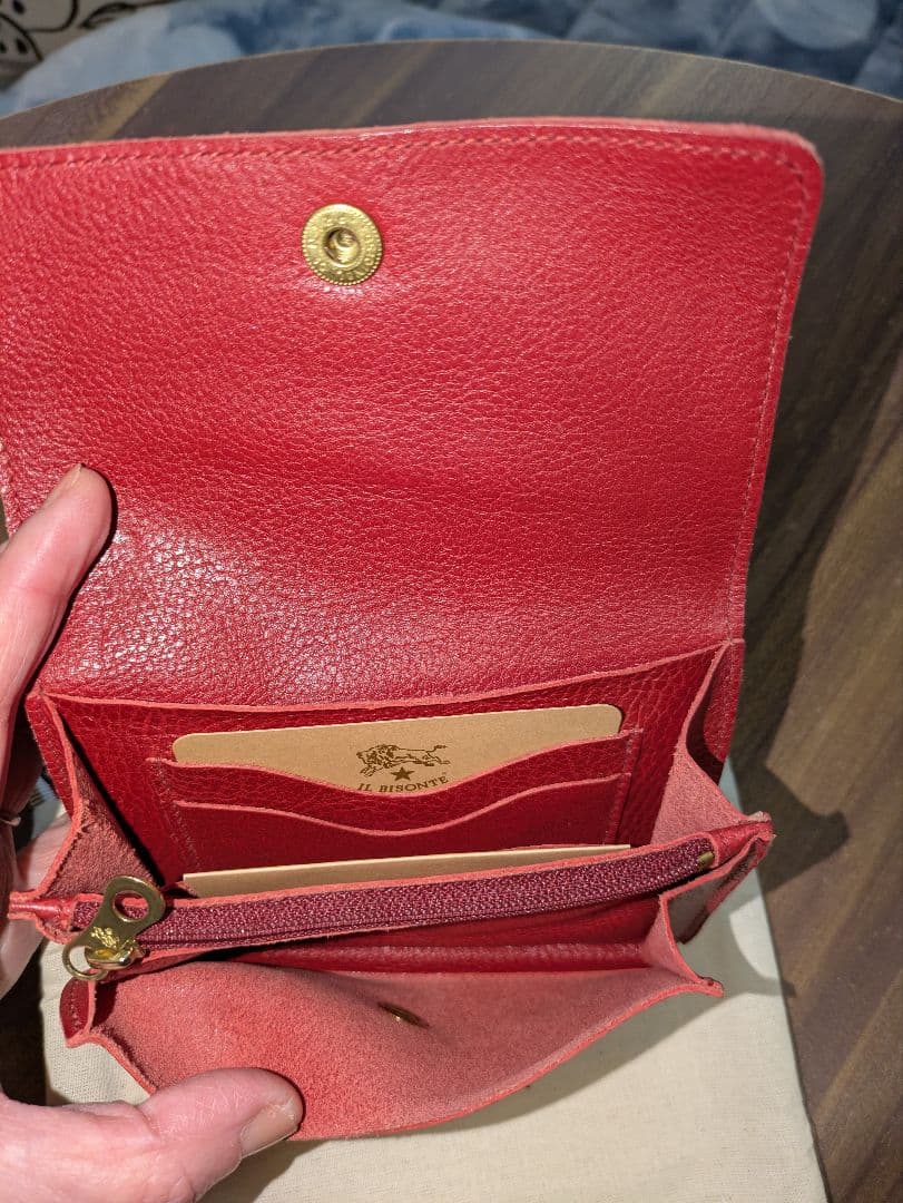 イルビゾンテ☆二つ折り財布 レッド