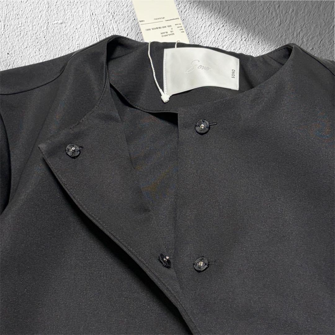 【新品タグ付き】ソーノ ドルチェリボン撥水ジャケット パール リボン ブラック