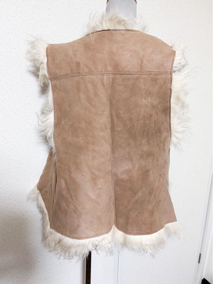 ロデオクラウンズ　rodeo crowne ムートン　毛皮　ベスト　リバーシブル