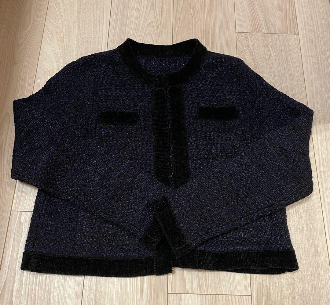 LOULOU WILLOUGHBY ルルウィルビー　 ツィードニットジャケット