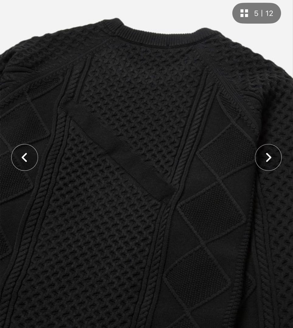 Saturdays Golf Polo Cable Knit ブラック