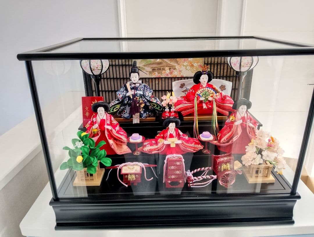 【値引き】雛人形 ケース付き 伝統的雛祭り