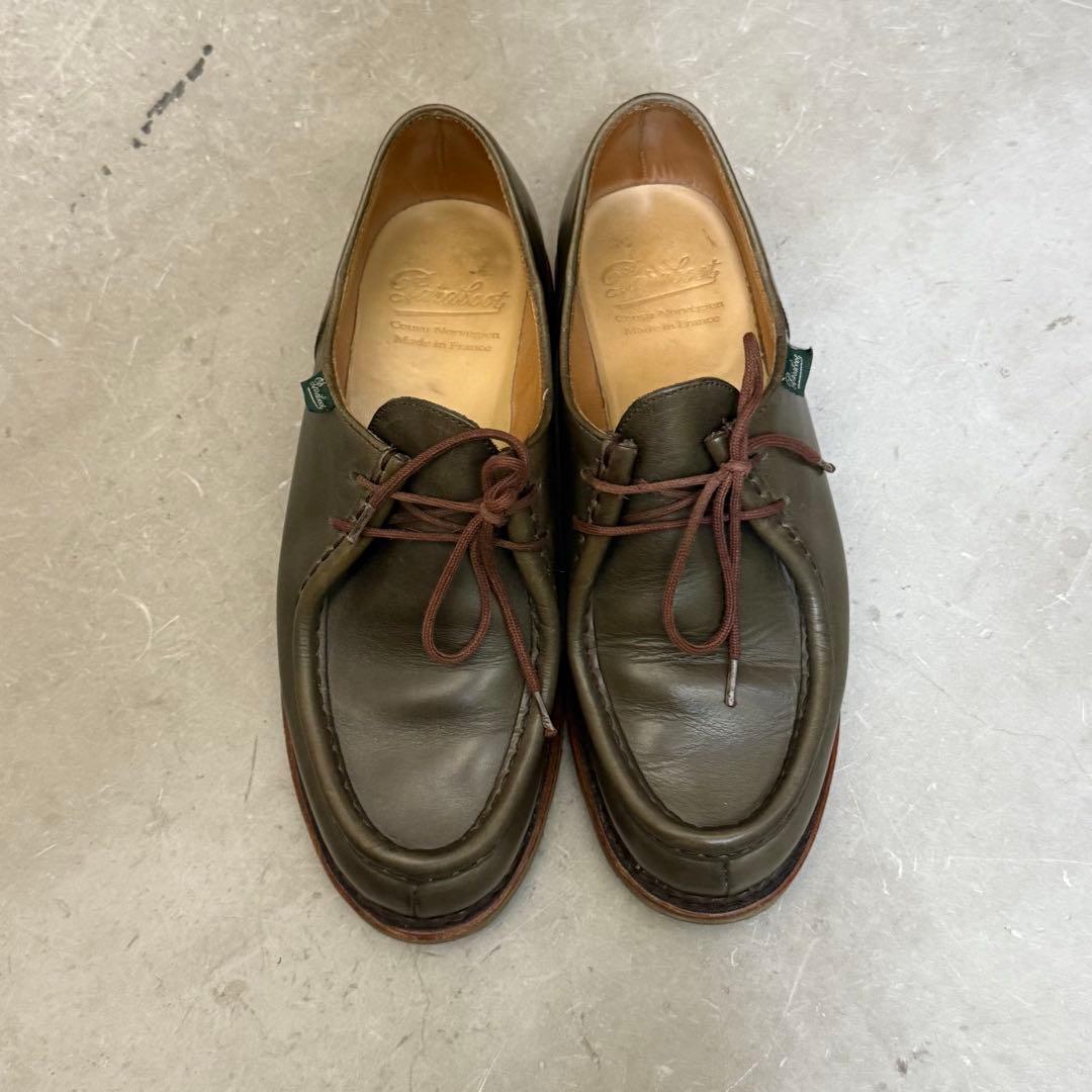 パラブーツ　ミカエル　7 オリーブ　グリーン