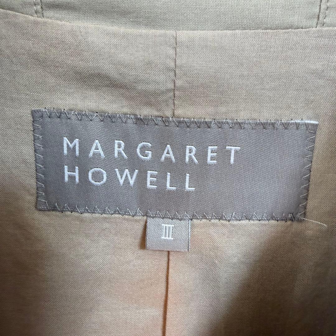 マーガレットハウエル　コットンステンカラーコート　ベージュ3