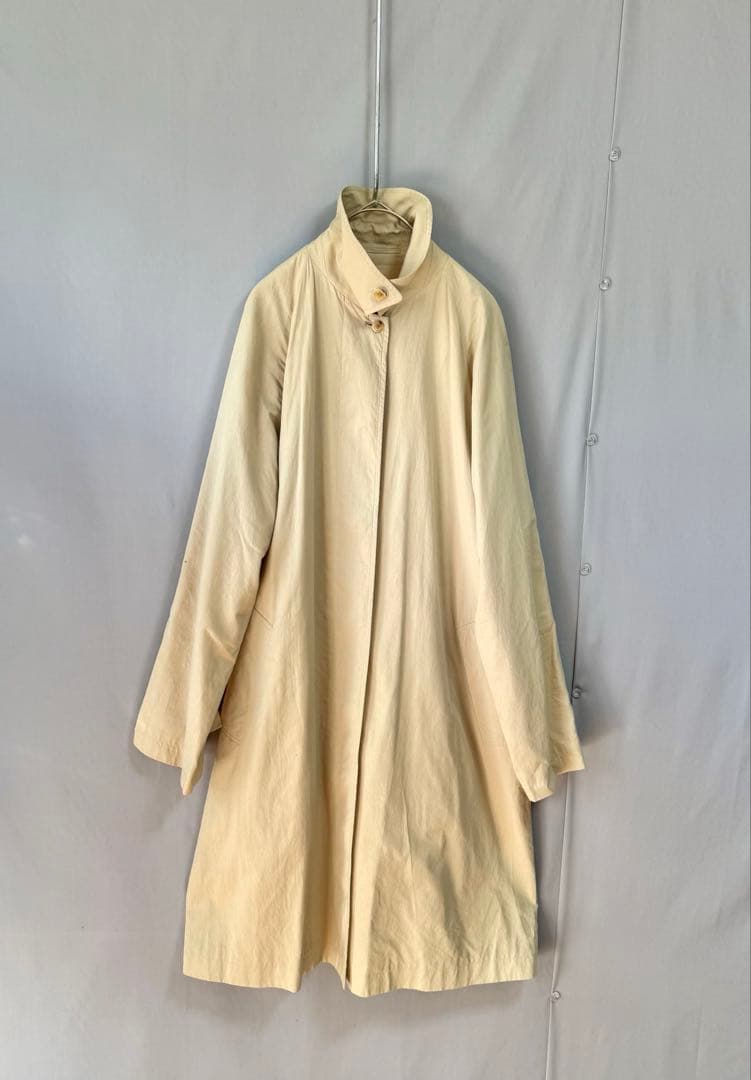 マーガレットハウエル　コットンステンカラーコート　ベージュ3