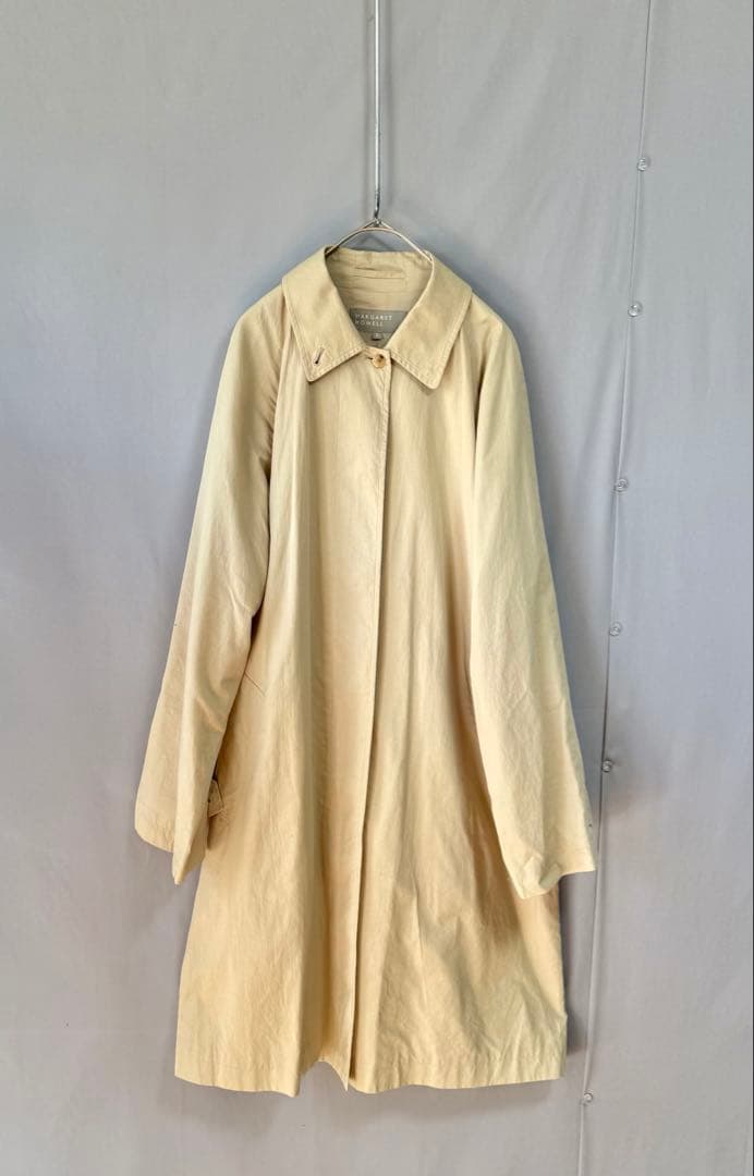マーガレットハウエル　コットンステンカラーコート　ベージュ3