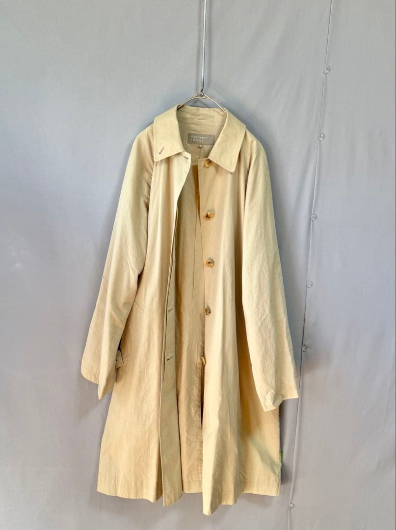 マーガレットハウエル　コットンステンカラーコート　ベージュ3