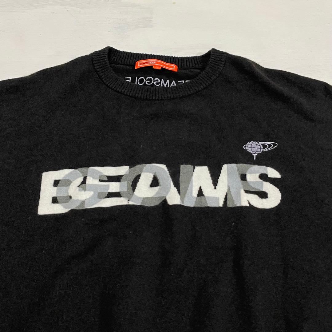 BEAMS GOLF ビームスゴルフ　レイヤーロゴ クールネック セーターM