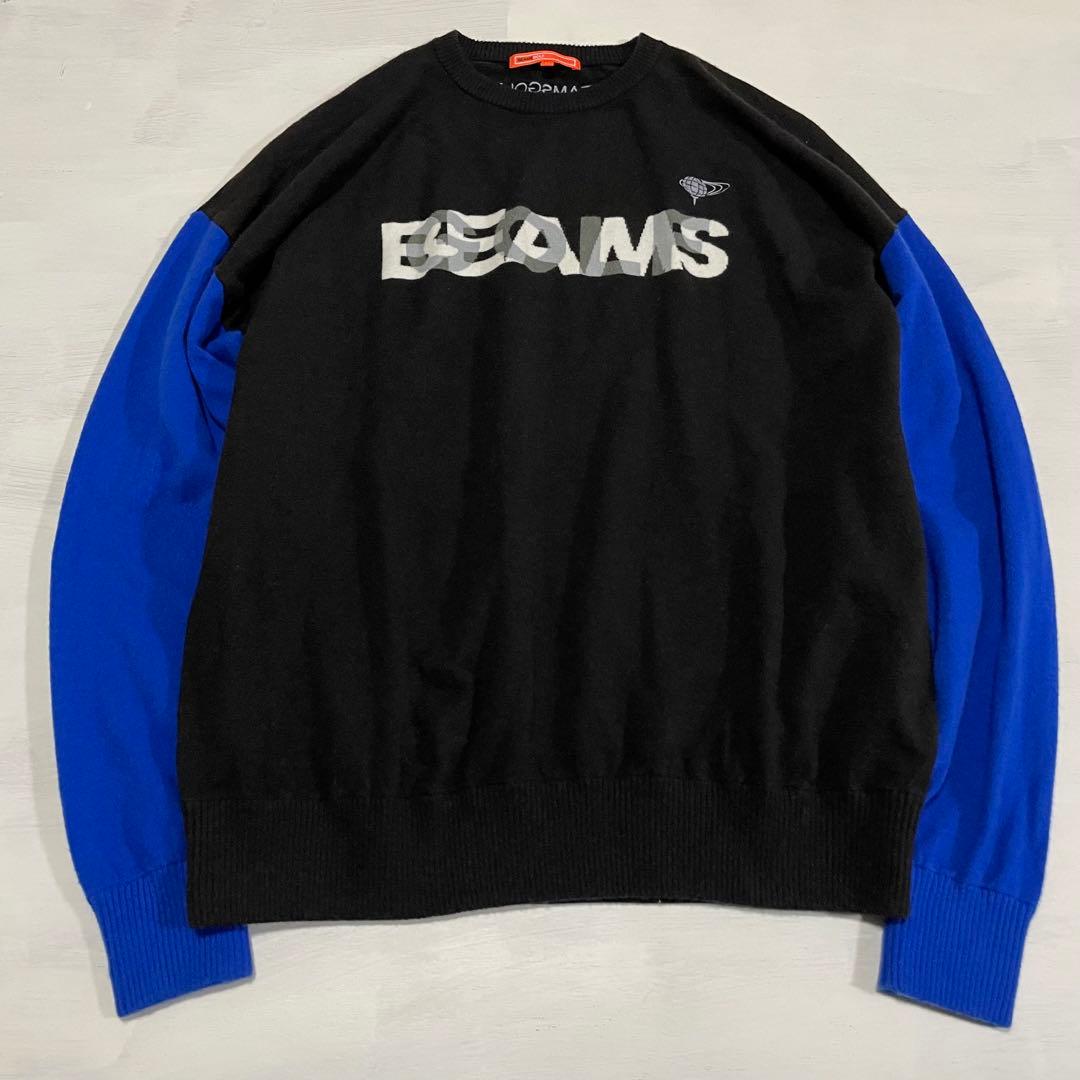 BEAMS GOLF ビームスゴルフ　レイヤーロゴ クールネック セーターM