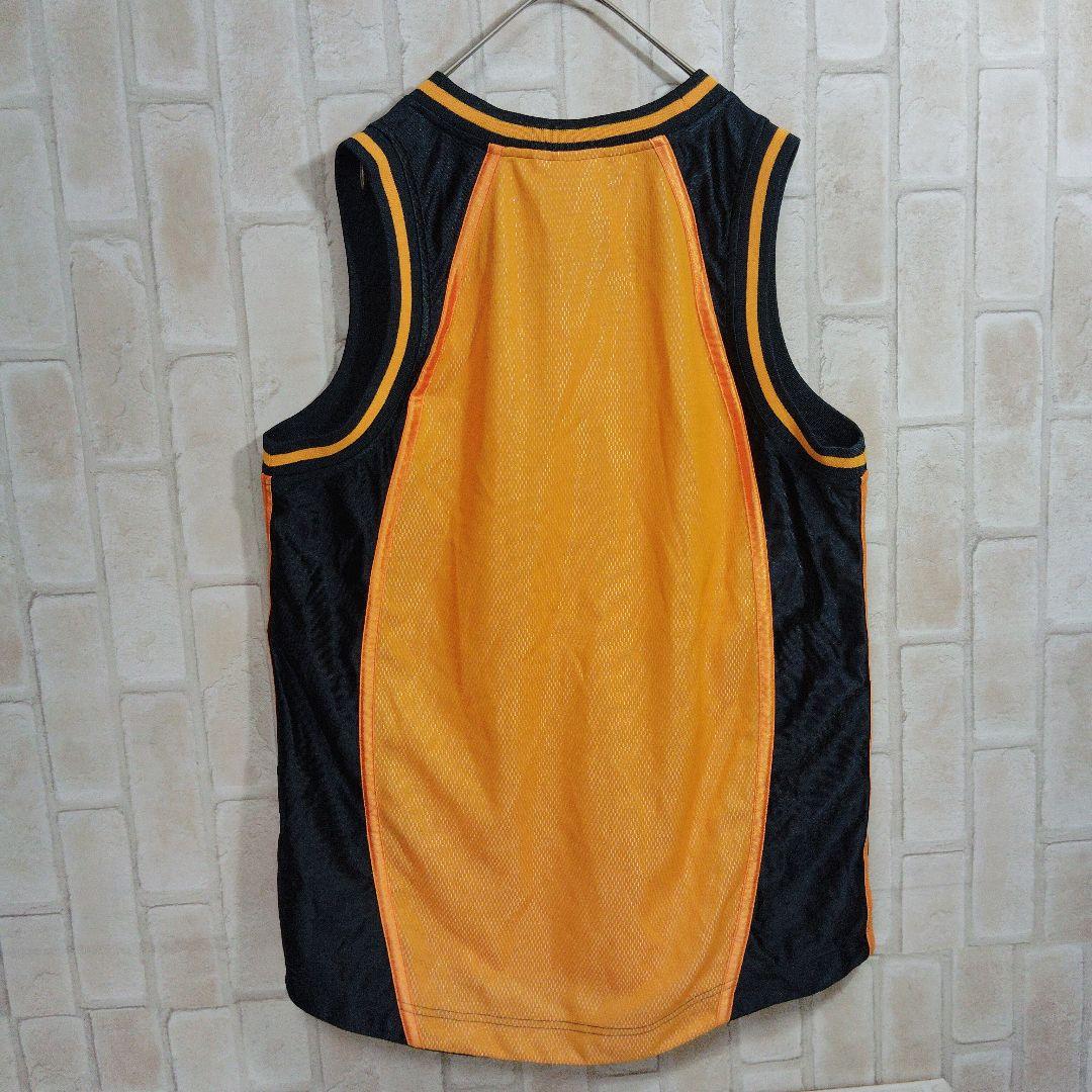 アディダス　adidas　90s　タンクトップ　ノースリーブ　オレンジ　センター