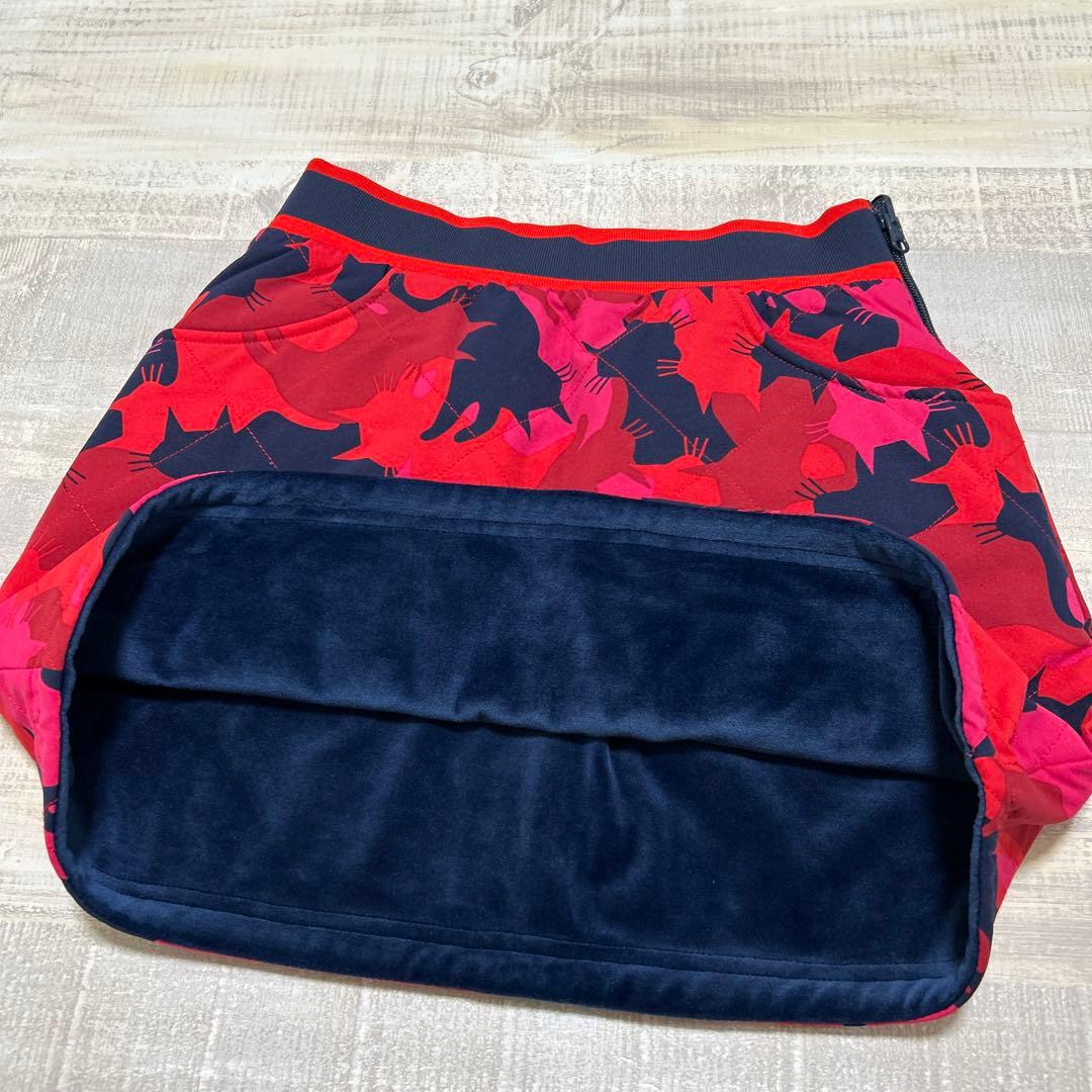 ルコックスポルティフゴルフ★猫柄★セットアップ★中綿★リバーシブル★【サイズS】