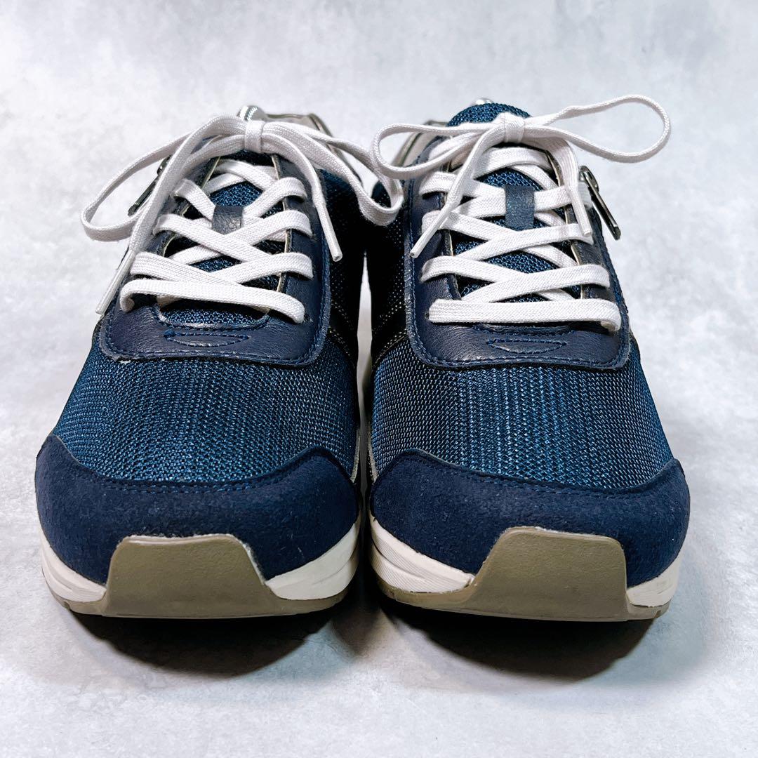 美品【アカイシ】ウォーキングスニーカー (24) アーチフィッター　サイドジップ