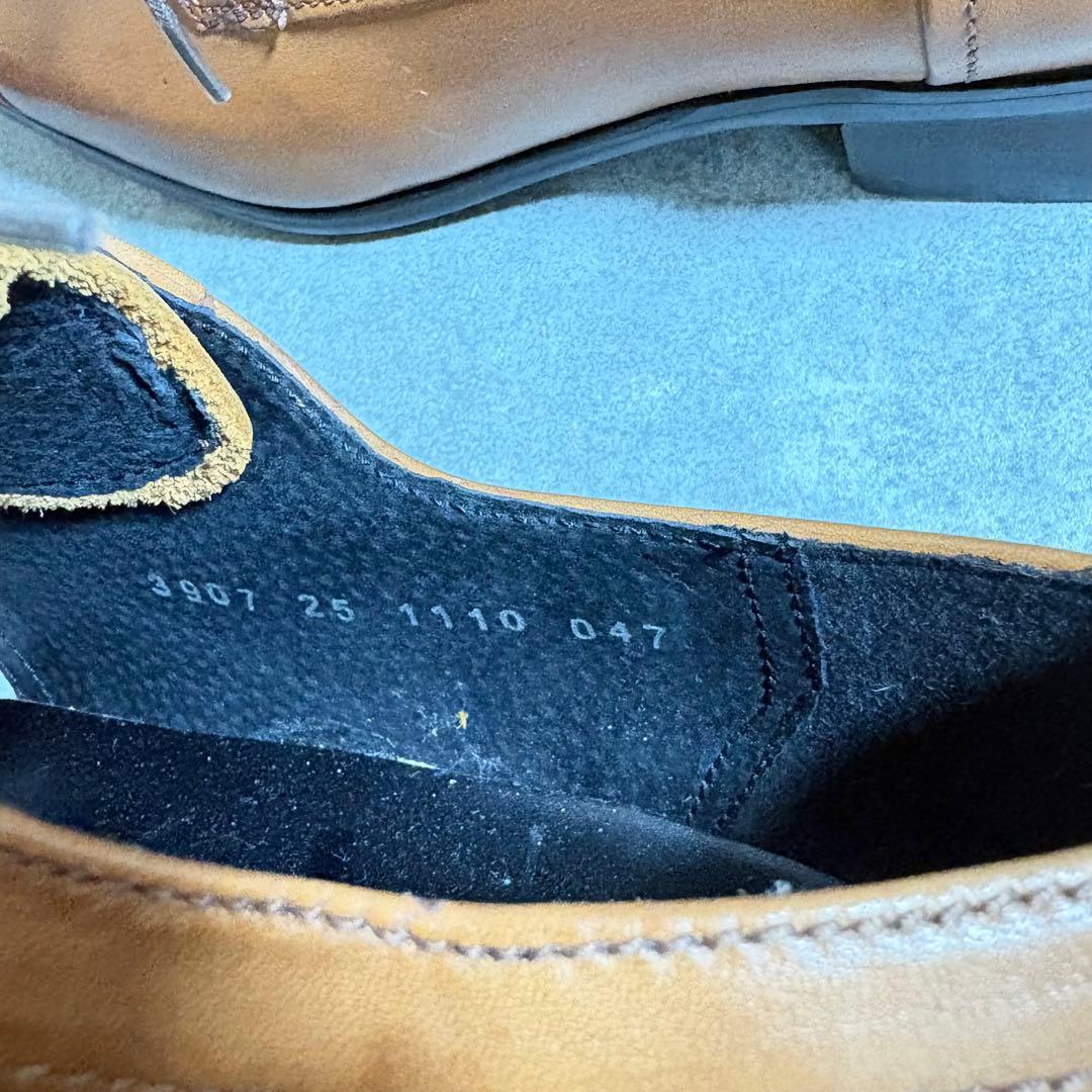 新品未使用 キャサリンハムネットロンドン スクエアトゥ ストレートチップ 25