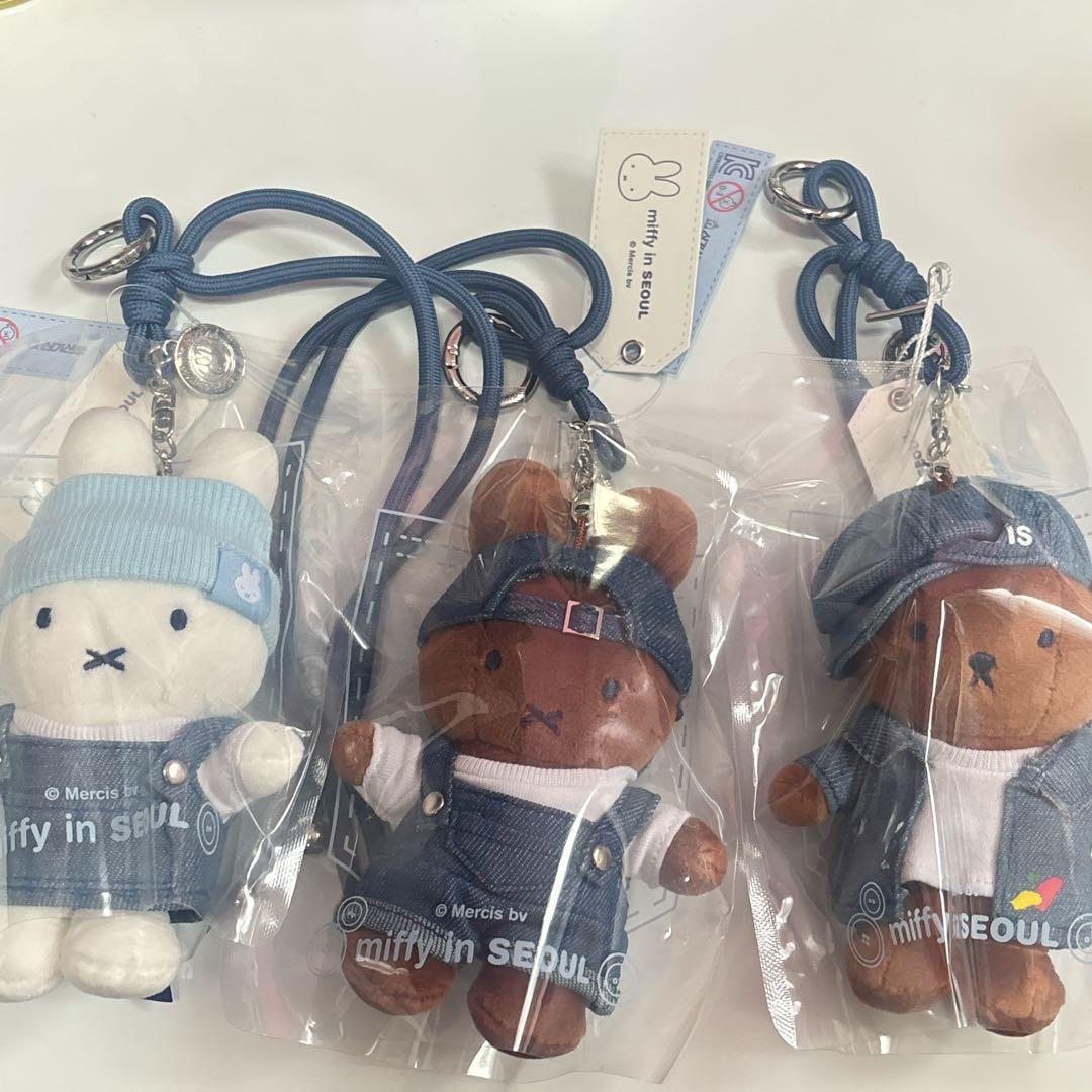 ☆ラスト1点☆ミッフィー miffy デニム キーリング ソウル 3点セット