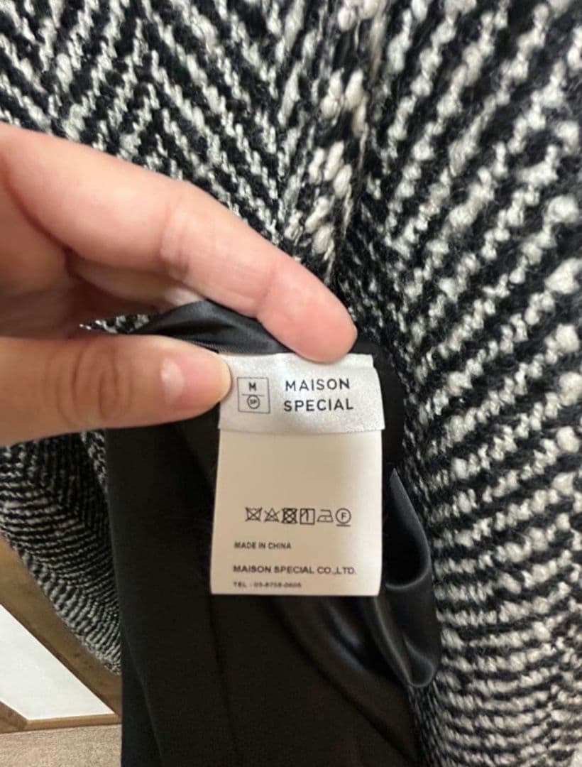 MAISON SPECIALコート38　ツイード
