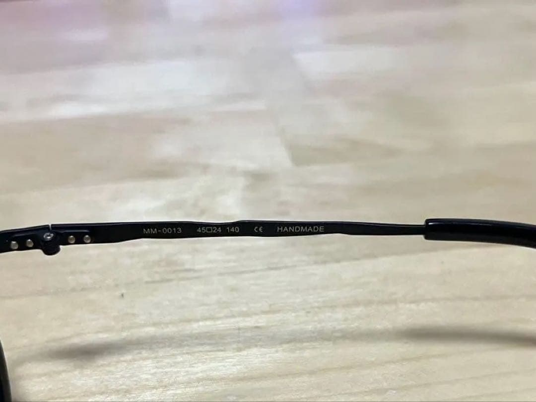 マサヒロマルヤマ MM-0013 ラウンドサングラス ブラック カスタムレンズ