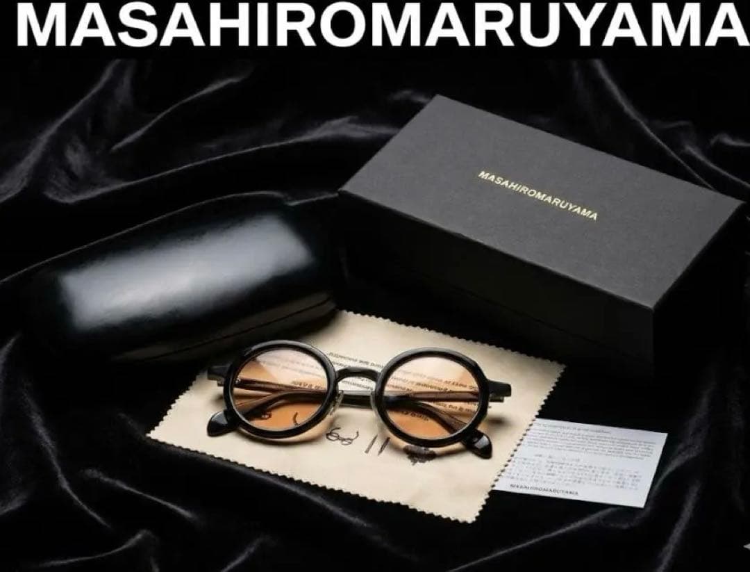 マサヒロマルヤマ MM-0013 ラウンドサングラス ブラック カスタムレンズ