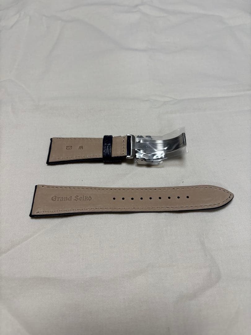 新品　グランドセイコー　純製ストラップバックル付き　ネイビー　22mm