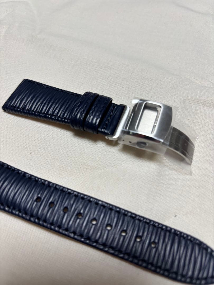 新品　グランドセイコー　純製ストラップバックル付き　ネイビー　22mm