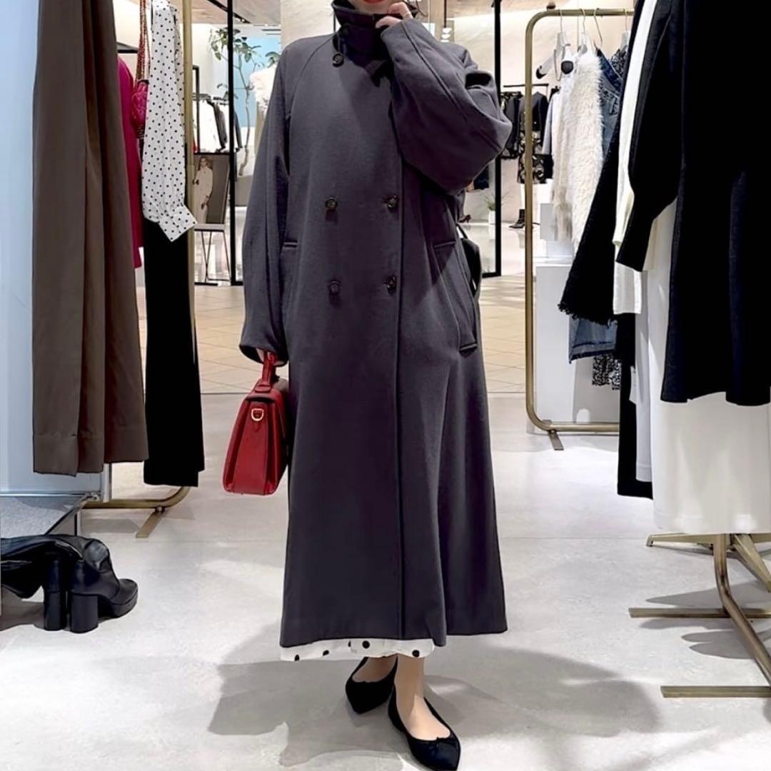 ラブティックボンボン ＊ スタンドカラー2WAYネックウールコート