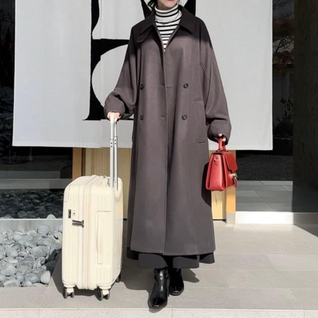 ラブティックボンボン ＊ スタンドカラー2WAYネックウールコート