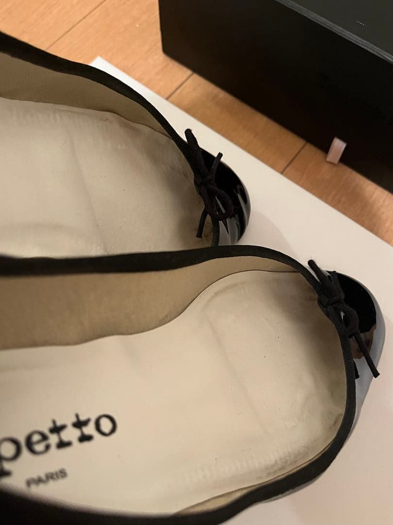 レペット　サンドリオン　黒 エナメル バレエシューズ　フランス製